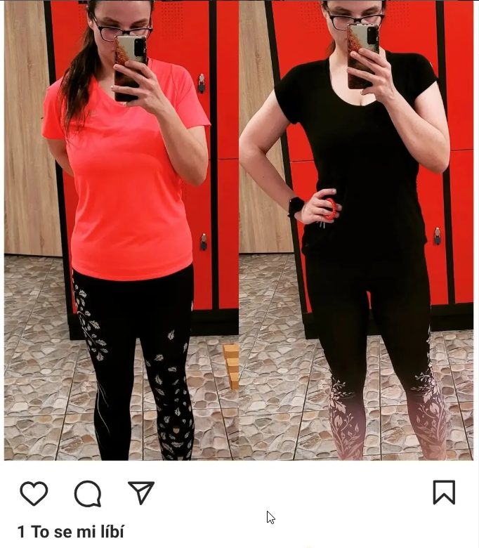 Klientka před spoluprací a po ní